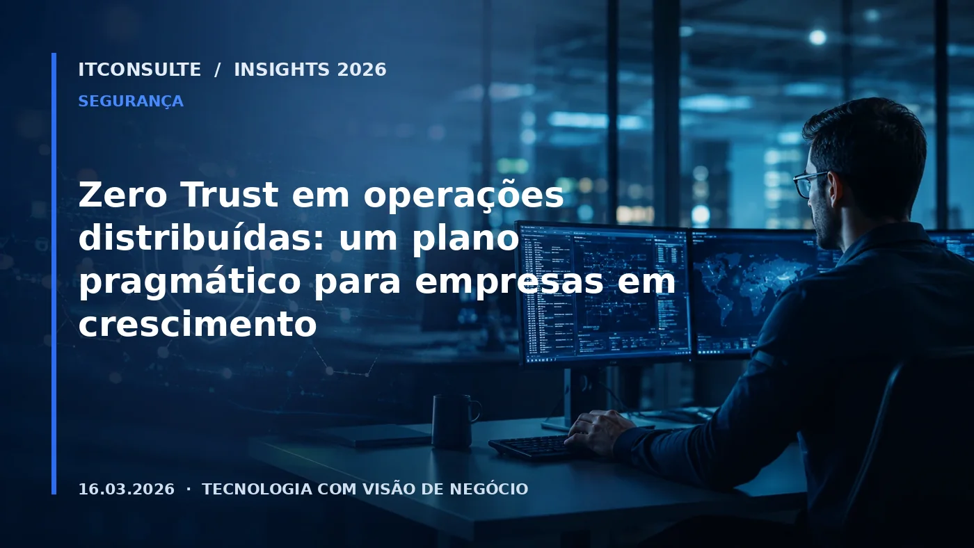 Zero Trust em operações distribuídas: um plano pragmático para empresas em crescimento