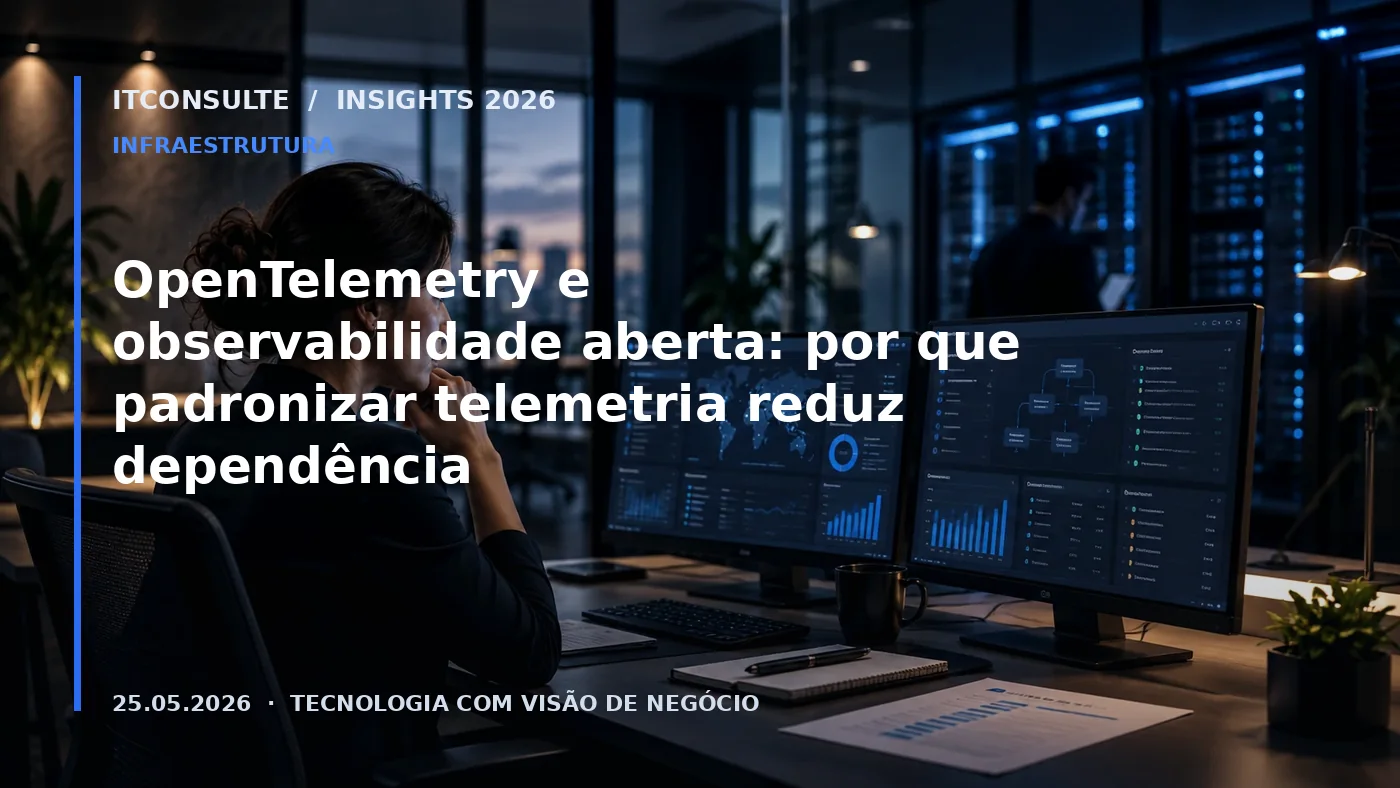 OpenTelemetry e observabilidade aberta: por que padronizar telemetria reduz dependência