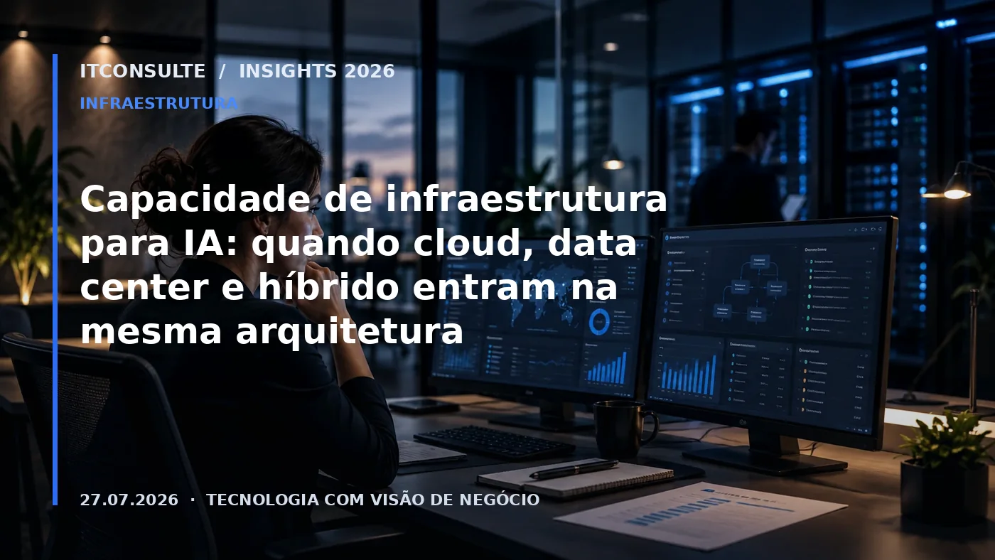 Capacidade de infraestrutura para IA: quando cloud, data center e híbrido entram na mesma arquitetura